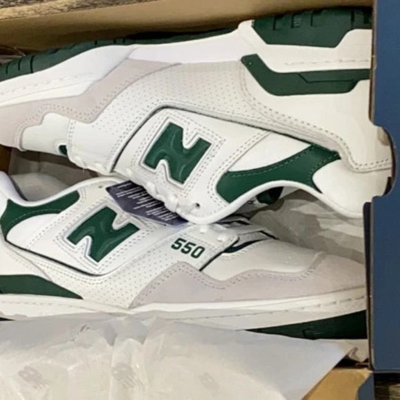 New balance 550 White and Green, brand new!